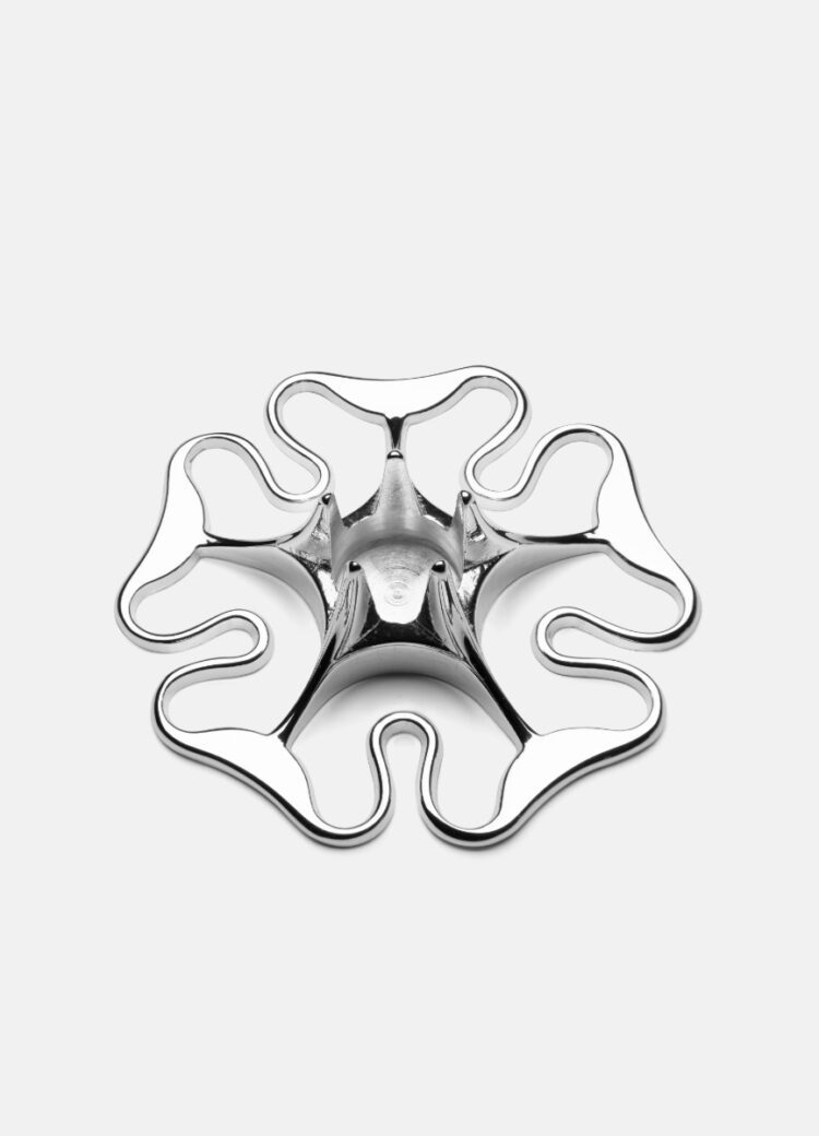 Kerzenständer Rose, Silber