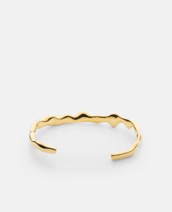 Armreif Chunky S, Edelstahl vergoldet
