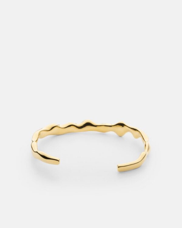 Armreif Chunky S, Edelstahl vergoldet