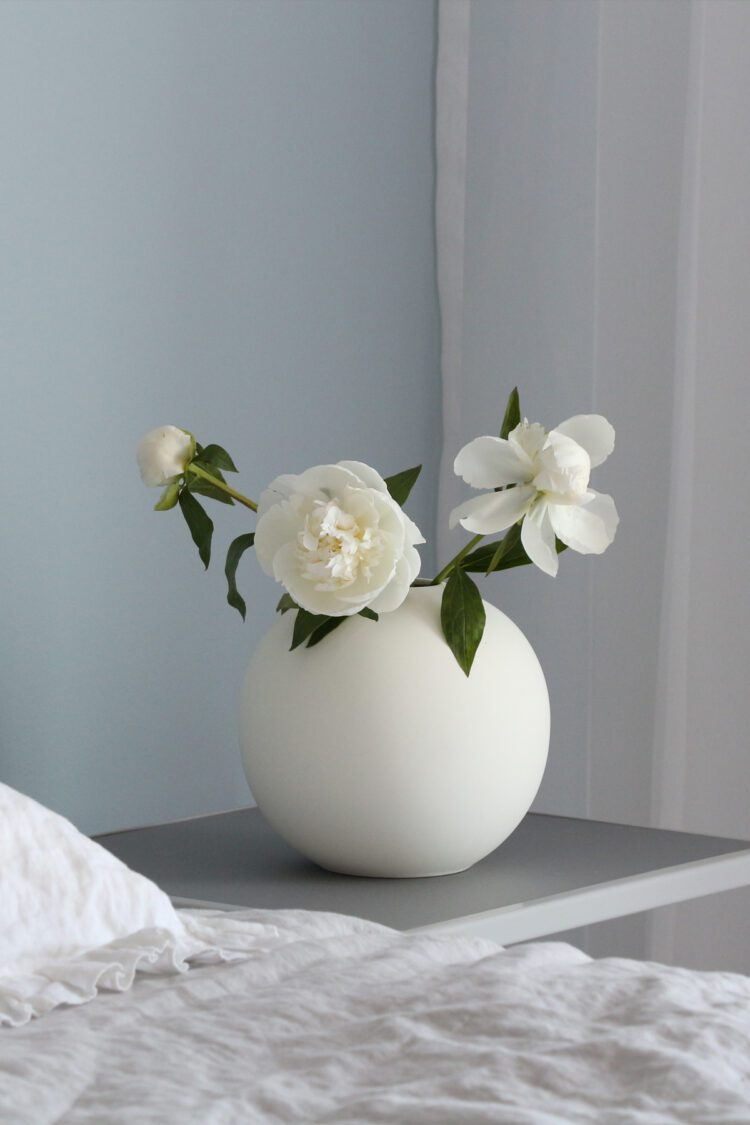 Vase Ball, Weiß