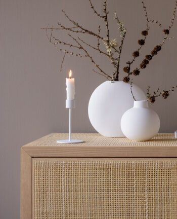 Willkommen Kerzenständer, White