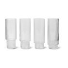 Ripple Long Drink Glasses 4er-Set, Clear