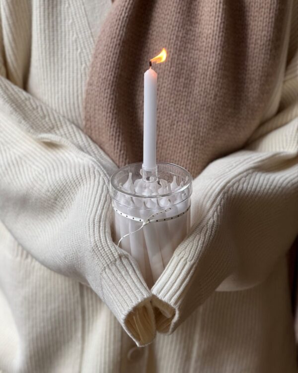 Kerzenglas, Offwhite