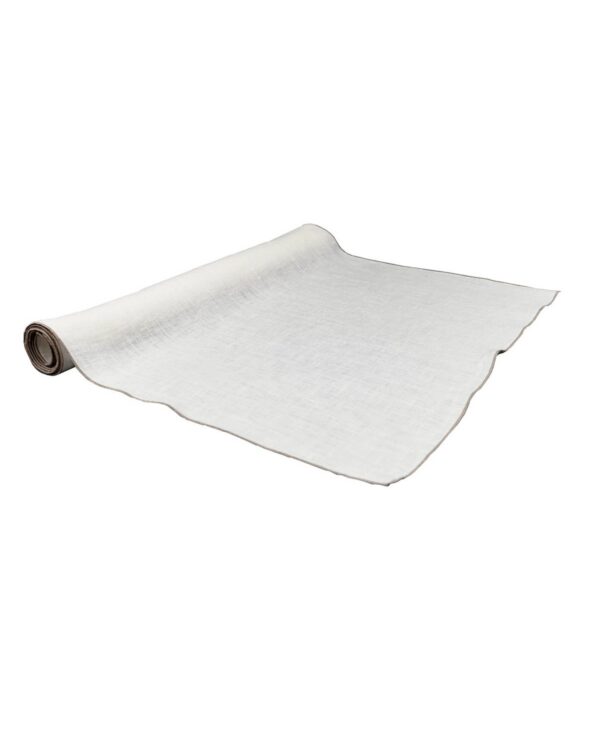 Vilnia Tischläufer Leinen, Weiss