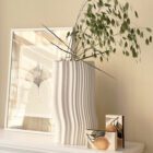 Moire Vase, Offwhite