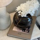 Water Swirl Vase Rund, Smoked Grey