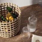 Ceramic Basket cashmere, Large