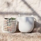 Speckle pot large, offwhite