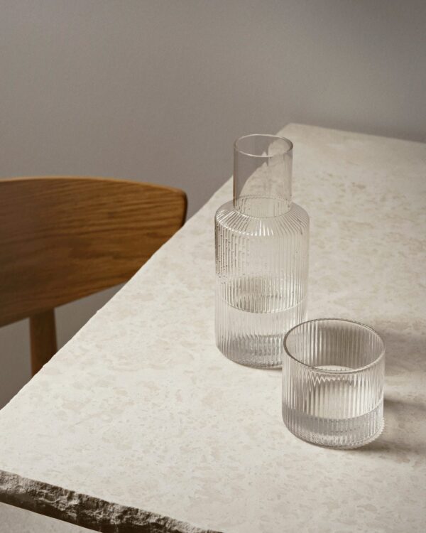 Ripple Carafe Set, Clear