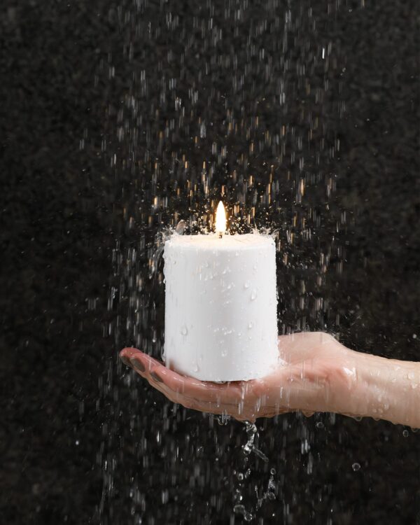 Stumpenkerze LED 8x10, Outdoor