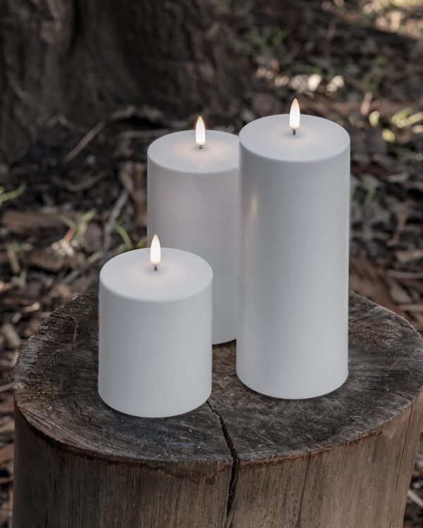 Stumpenkerze LED 8x15, Outdoor