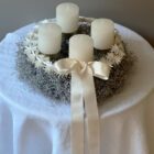 Adventskranz Gypsophila White Flake Wreath, 35cm