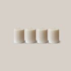 Stumpenkerzen Set Rills, Creme