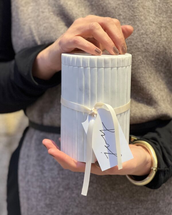 Platon Marmor Behälter White