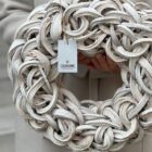 Coco wreath white, 40cm