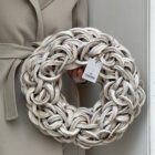 Coco wreath white, 40cm