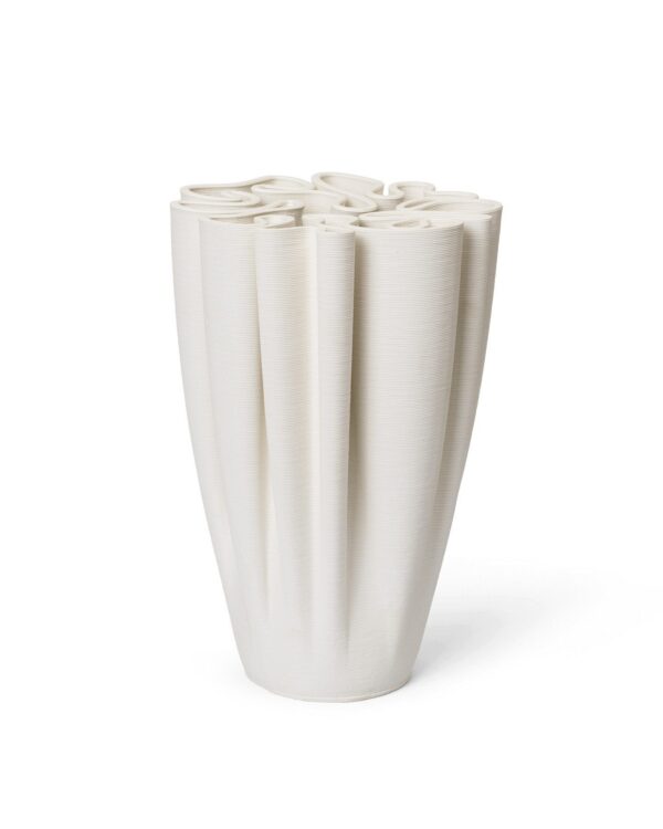 Dedali Vase H-25, Offwhite