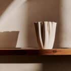 Dedali Vase h-18, Offwhite