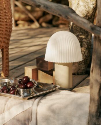 Frill Portable Lamp, Cashmere
