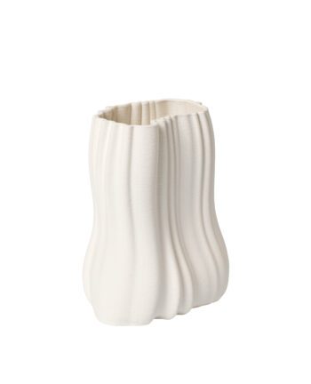 Moire Vase Offwhite, H20
