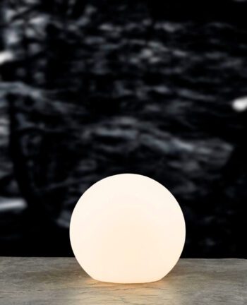 Solarleuchte Globe, weiss