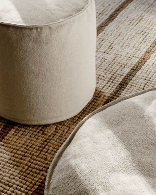 Aun cotton pouf, Offwhite