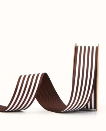 Mocca Geschenkband, gestreift