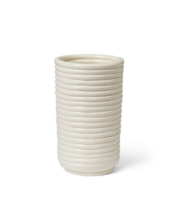 Corduroy Vase, Offwhite