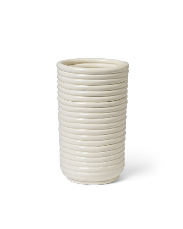 Corduroy Vase, Offwhite