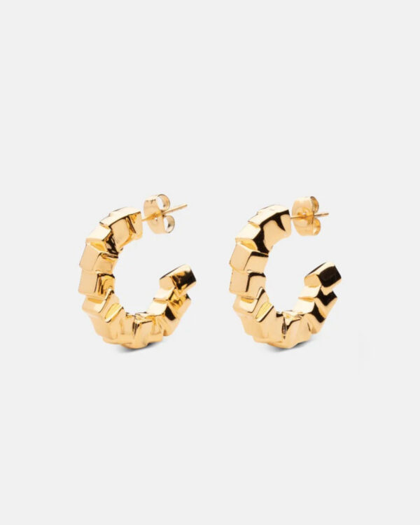 Ohrring Morph, Edelstahl vergoldet