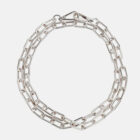 The layered chain necklace, silver