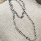 The layered chain necklace, silver