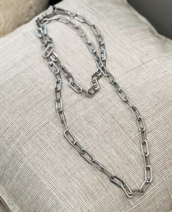 The layered chain necklace, silver