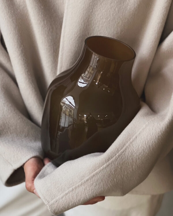 Paloma Glasvase Medium, Brown