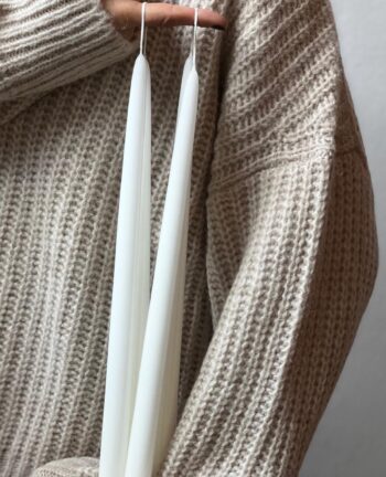 Smooth Stabkerzen 4er-Set, pure white