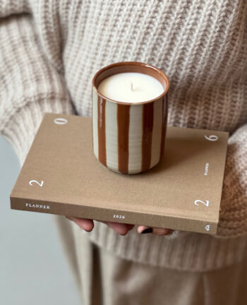 Duftkerze, stripe nougat