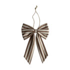 Schleife Striped Bow L, Mocca
