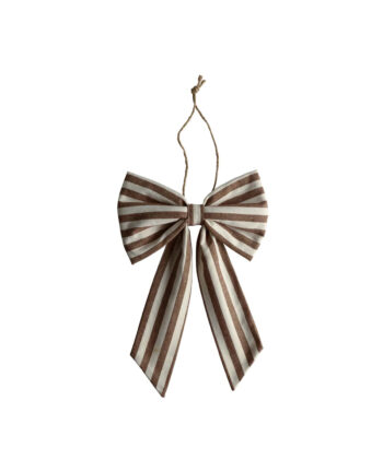 Schleife Striped Bow L, Mocca