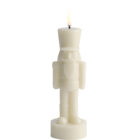 Nussknacker Kerze LED, Oyster grey