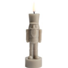 Nussknacker Kerze LED, Sandstone