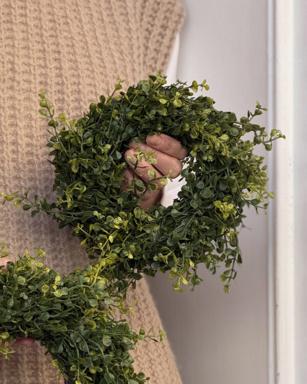 Willkommen Evergreen Buchskranz, 20cm