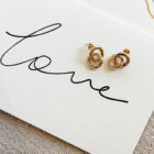 Eternal Knot Ohrringe, Gold Eternal Knot Ohrringe, Gold