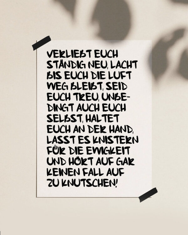 Poster Verliebt euch, A4