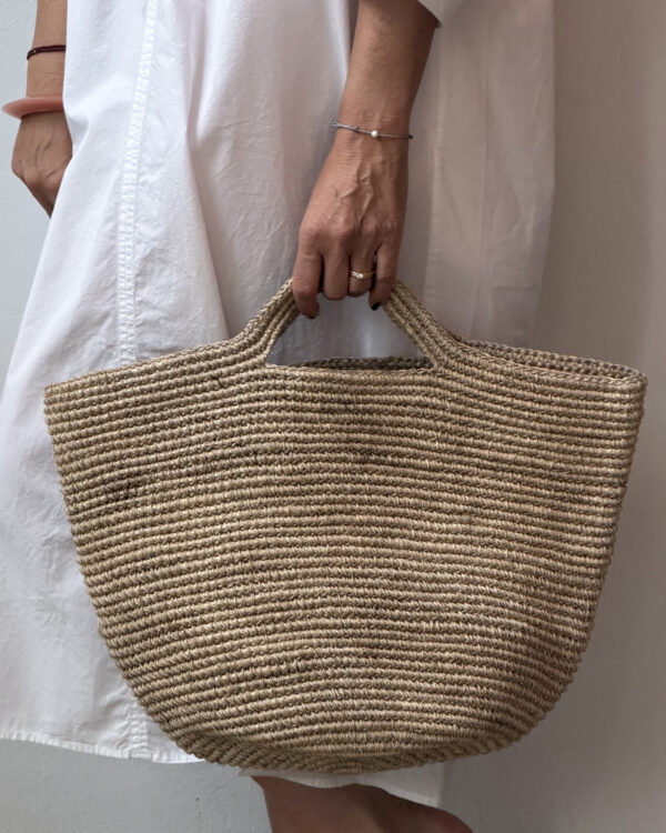 Nordic Crochet Basket nature, large