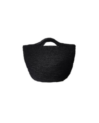 Nordic Crochet Basket black, large