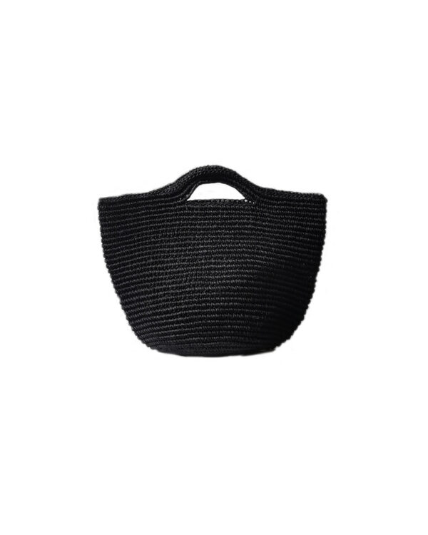 Willkommen Nordic Crochet Basket black, large