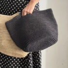 Nordic Crochet Basket black, large Nordic Crochet Basket black, large