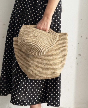 Nordic Crochet Basket natural, small