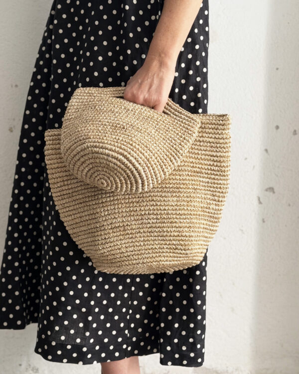 Willkommen Nordic Crochet Basket natural, small