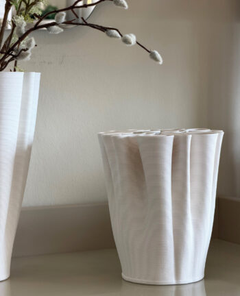 Dedali Vase h-18, Offwhite